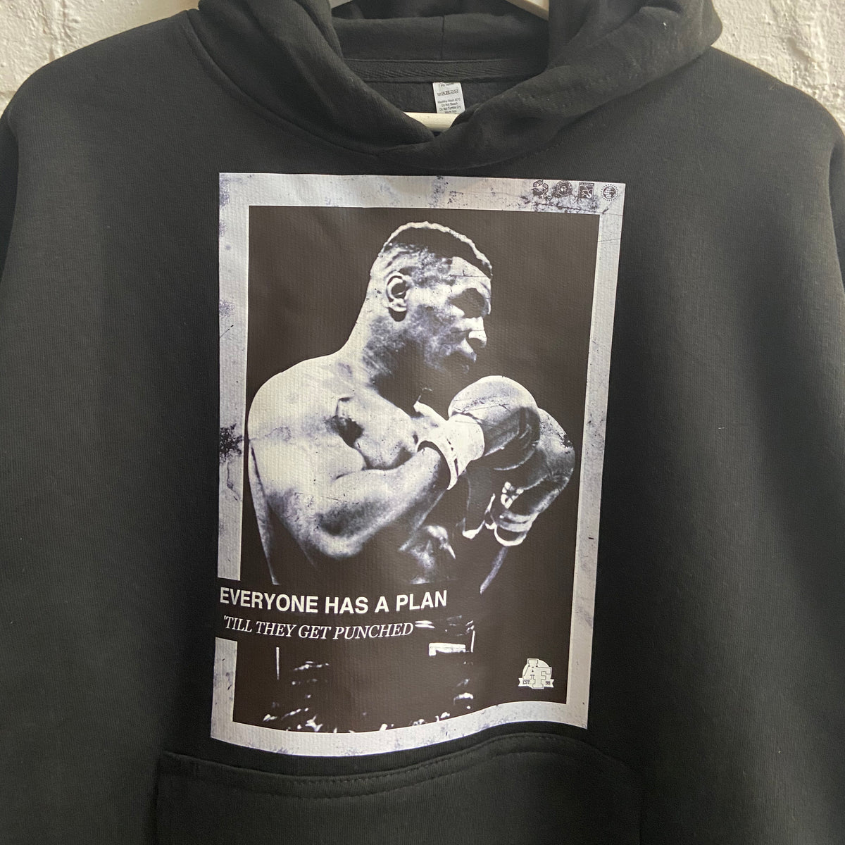 Mike Tyson Plan Printed Hoodie In Black Actual Fact Clothing