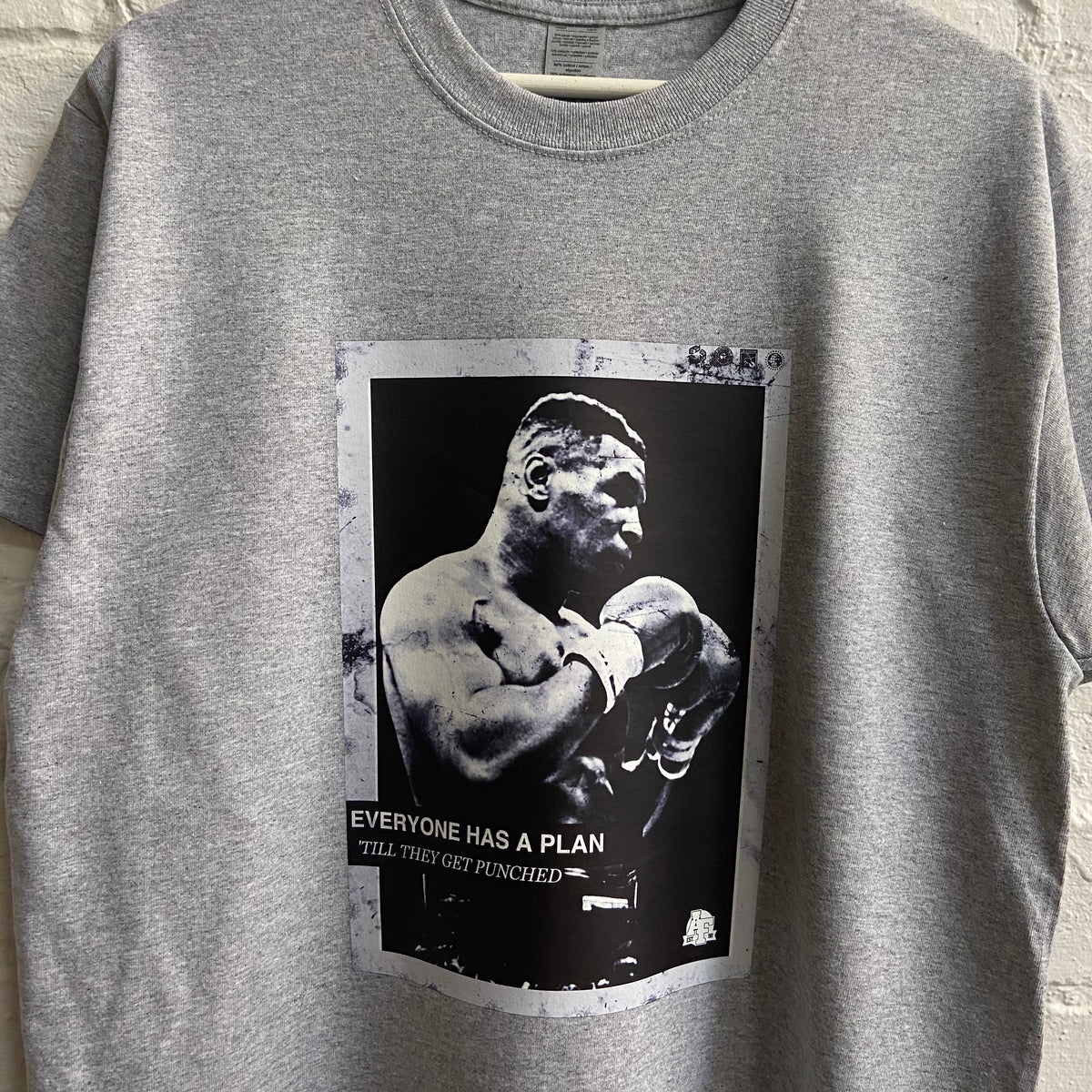 Mike Tyson Plan Printed Tee In Grey Actual Fact Clothing