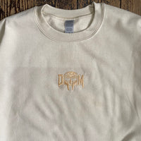 MF Doom DM Embroidered Sand on Sand Crew Neck Sweatshirt