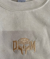 MF Doom DM Embroidered Sand on Sand Crew Neck Sweatshirt