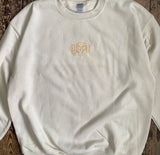 MF Doom DM Embroidered Sand on Sand Crew Neck Sweatshirt