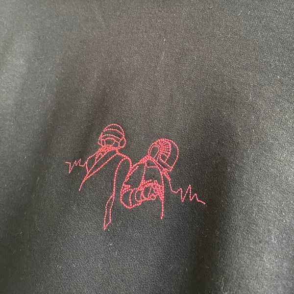 Daft punk clearance embroidered logo sweatshirt