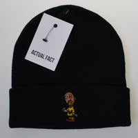 ODB X Charlie Brown Roll Up Beanie In Black