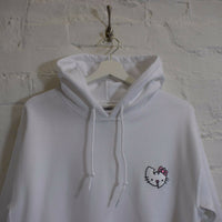 Wu X Hello Kitty Embroidered Hoodie In White